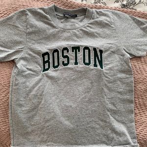 Brandy Melville BOSTON embroidered graphic T-shirt
